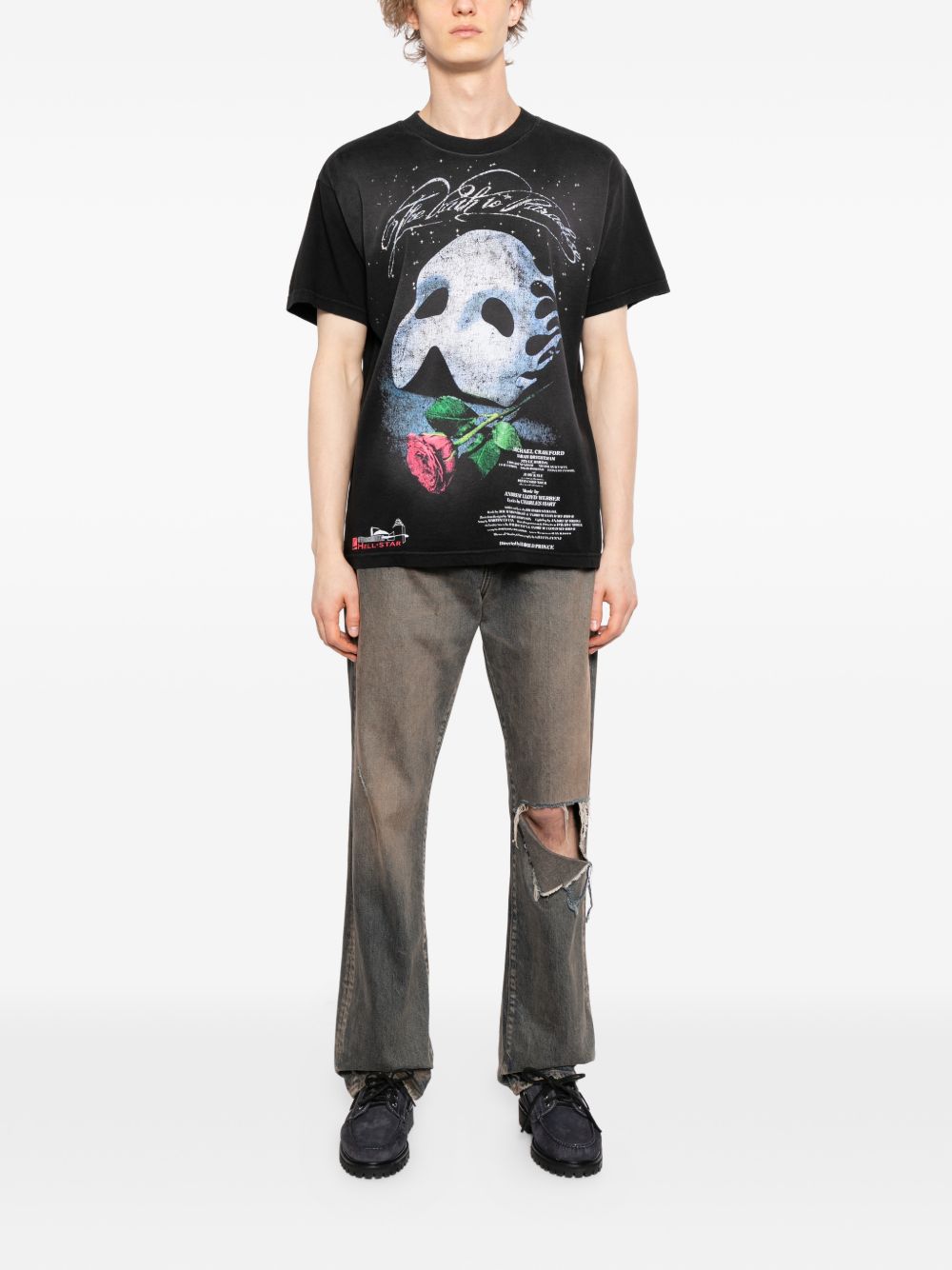 mask graphic T-shirt