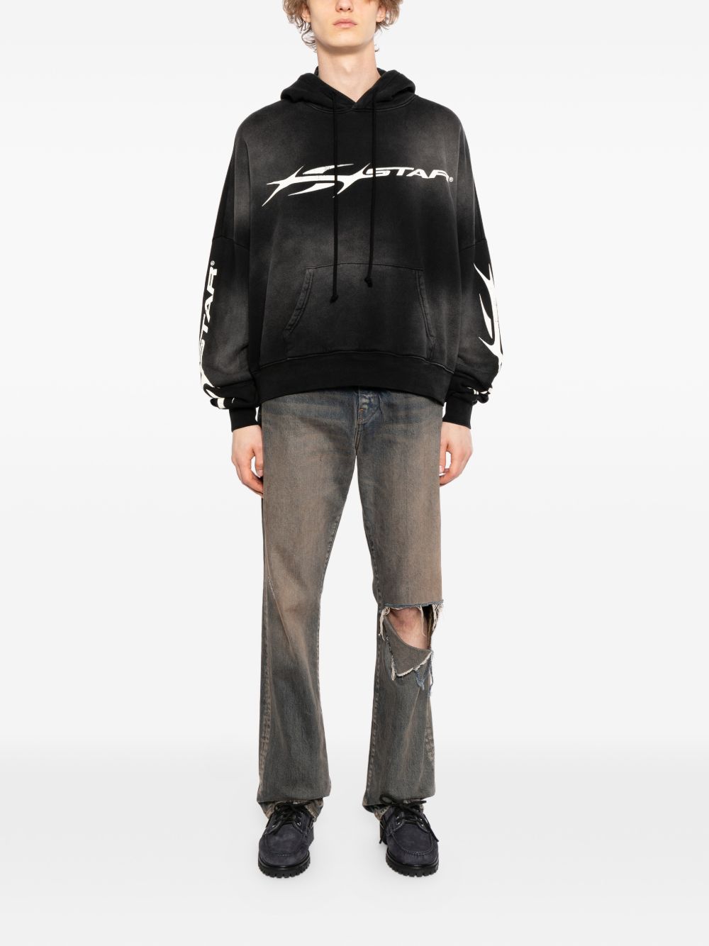 Hstar graphic print hoodie