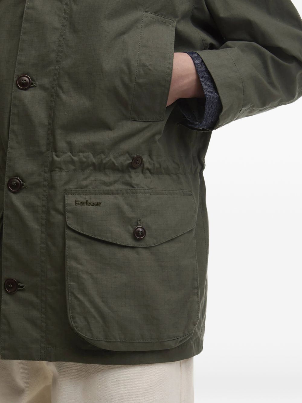 Endurance hooded corduroy-trim jacket