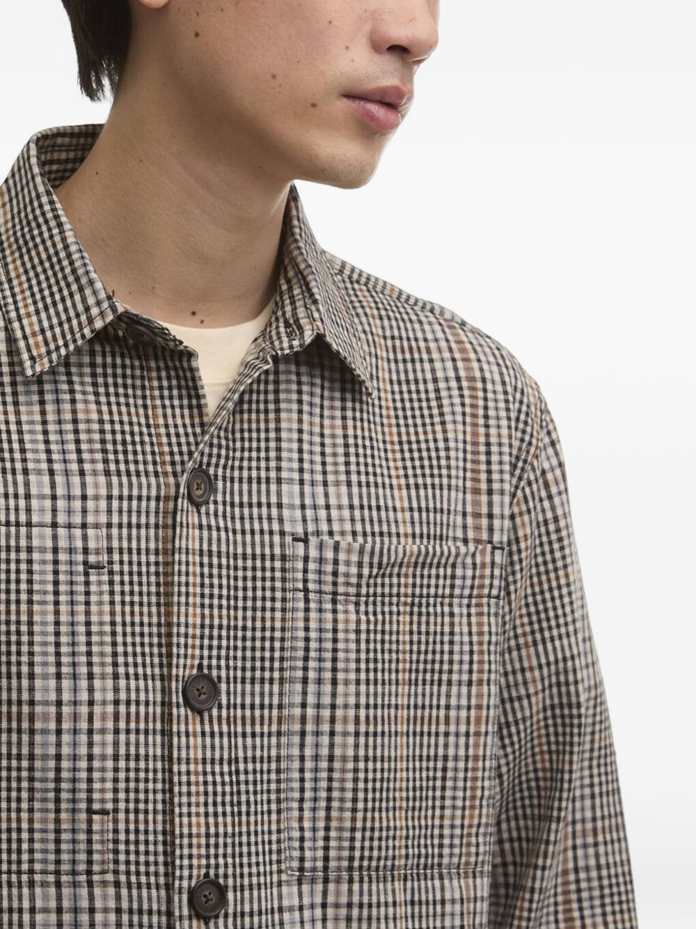 Fife check pocket shirt
