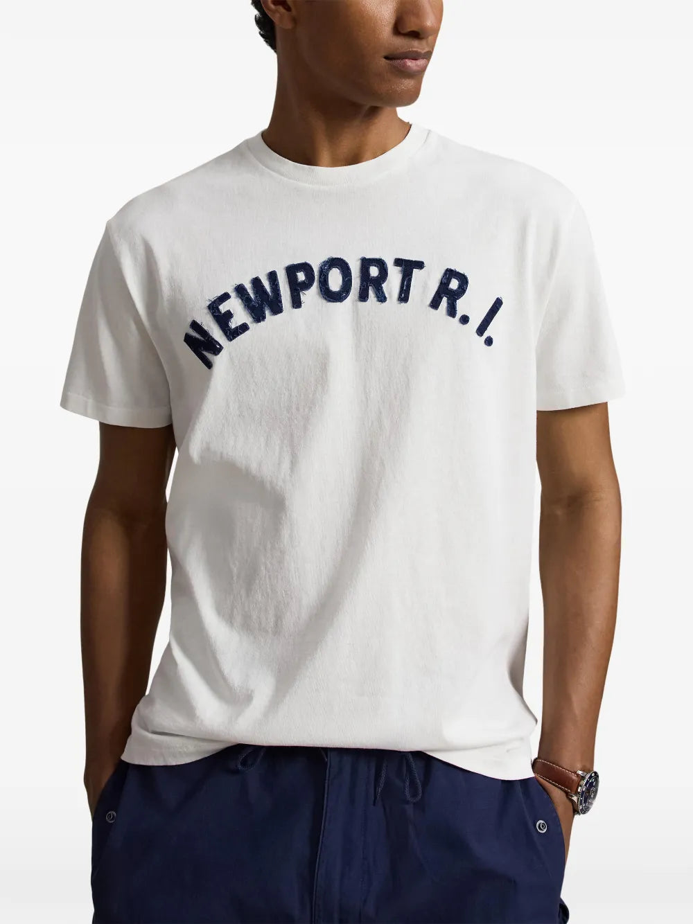 graphic-appliqué T-shirt