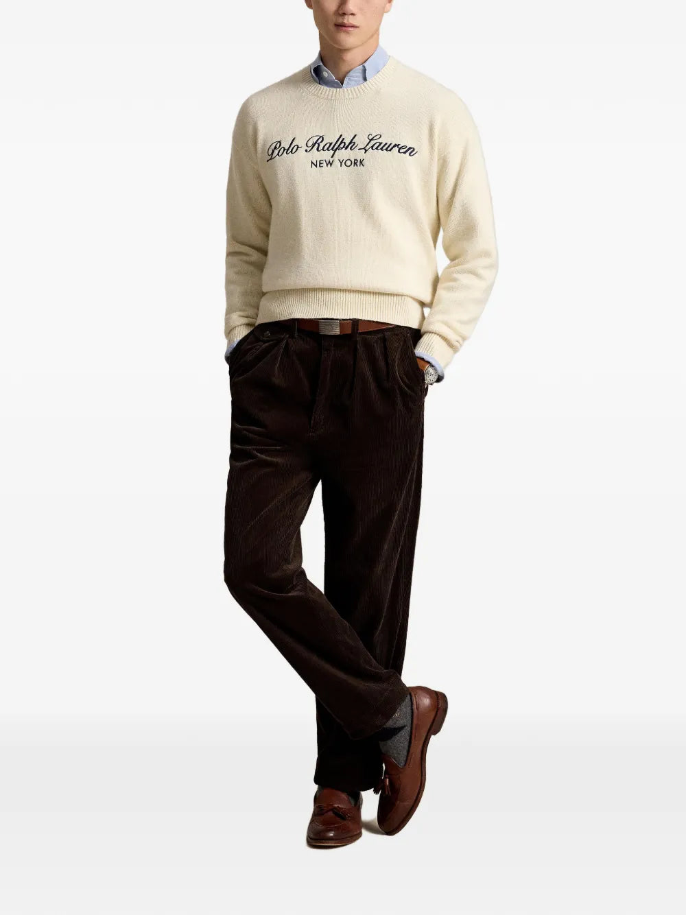 logo-embroidered crew-neck sweater