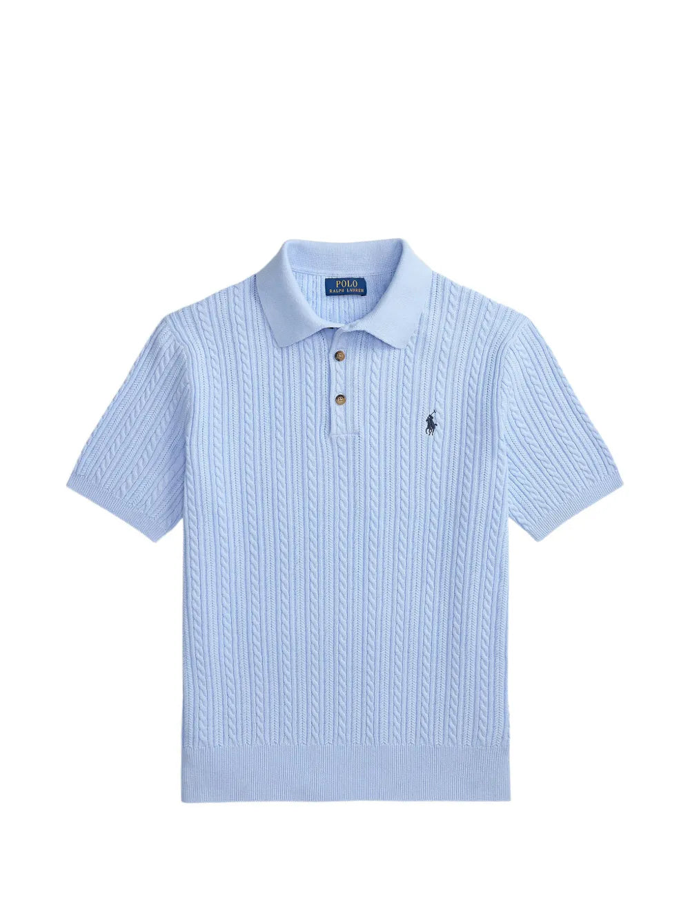 cable-knit polo shirt