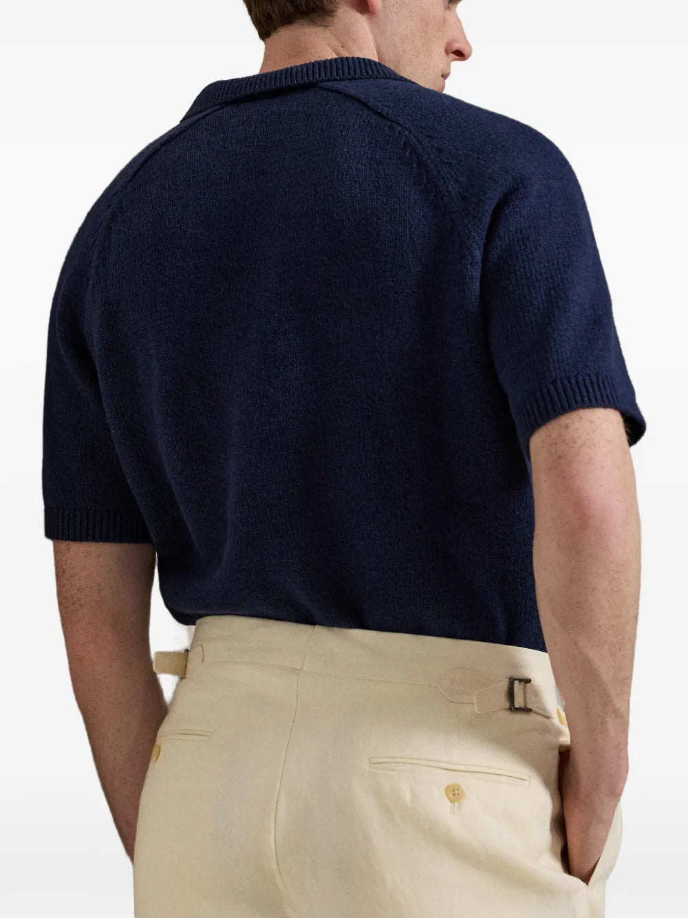 logo-intarsia short-sleeve sweater