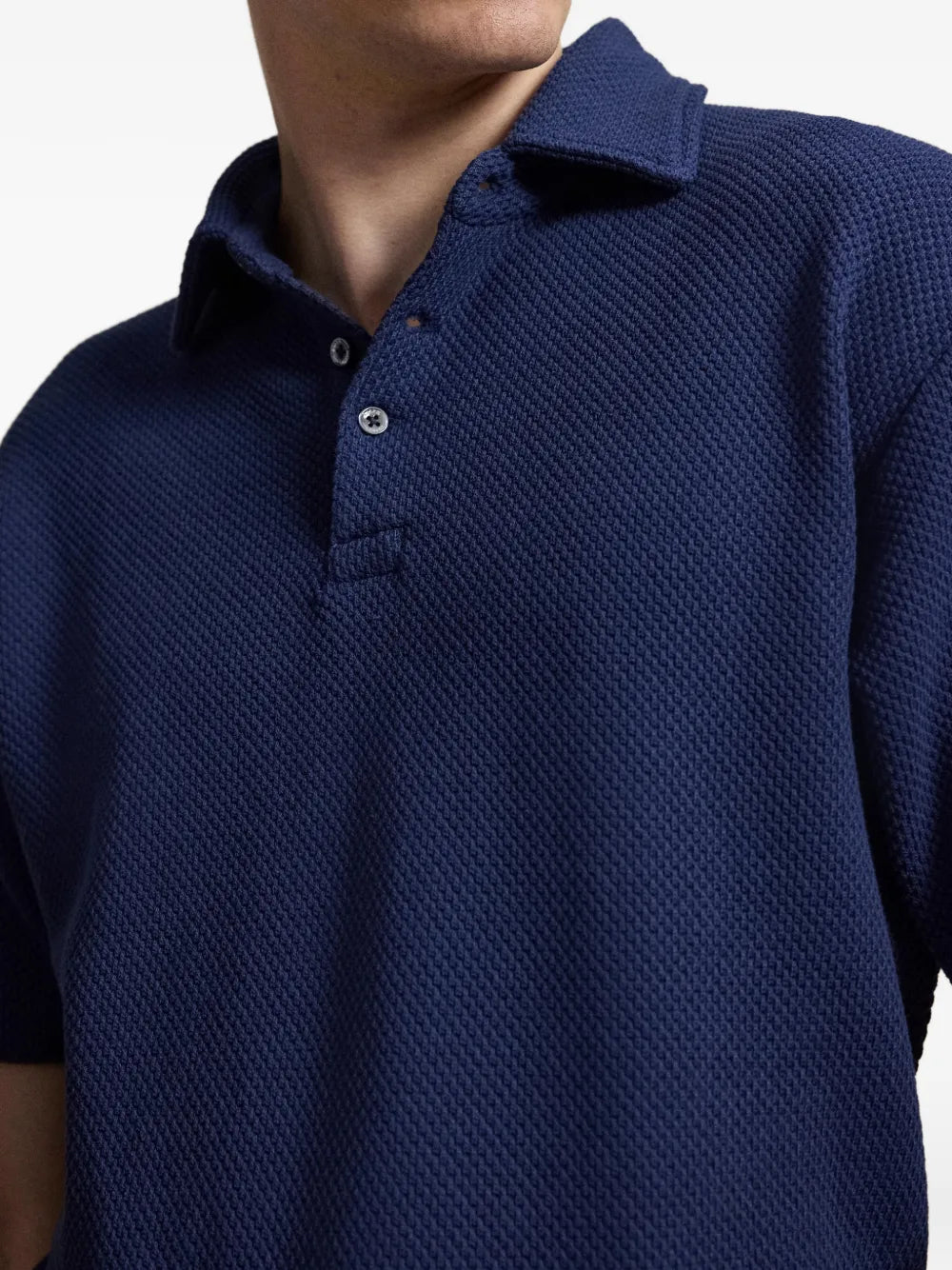 textured polo shirt