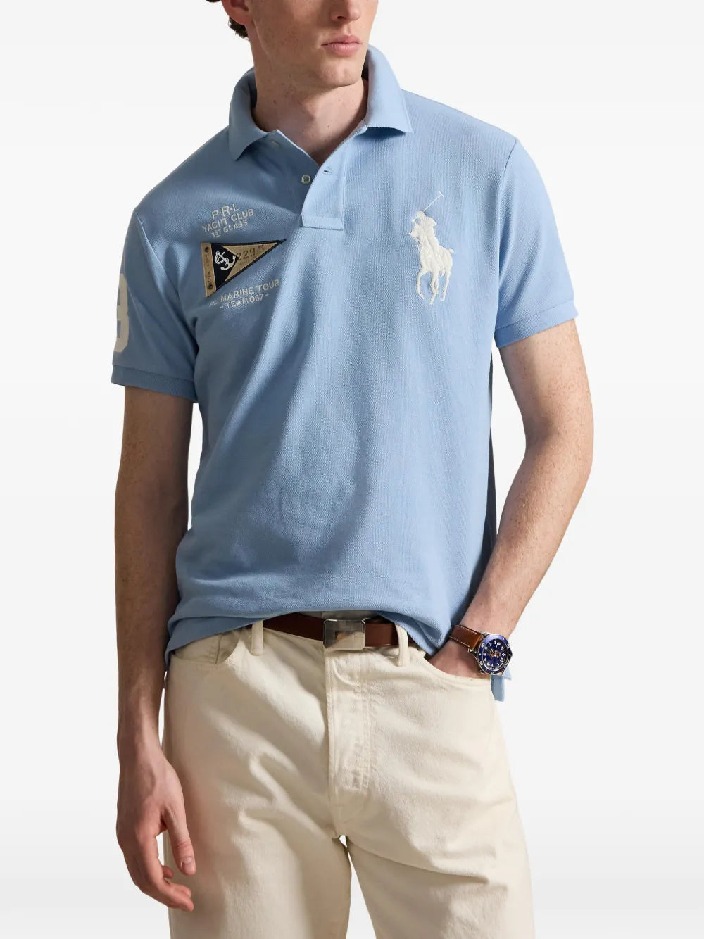 logo-embroidered polo shirt