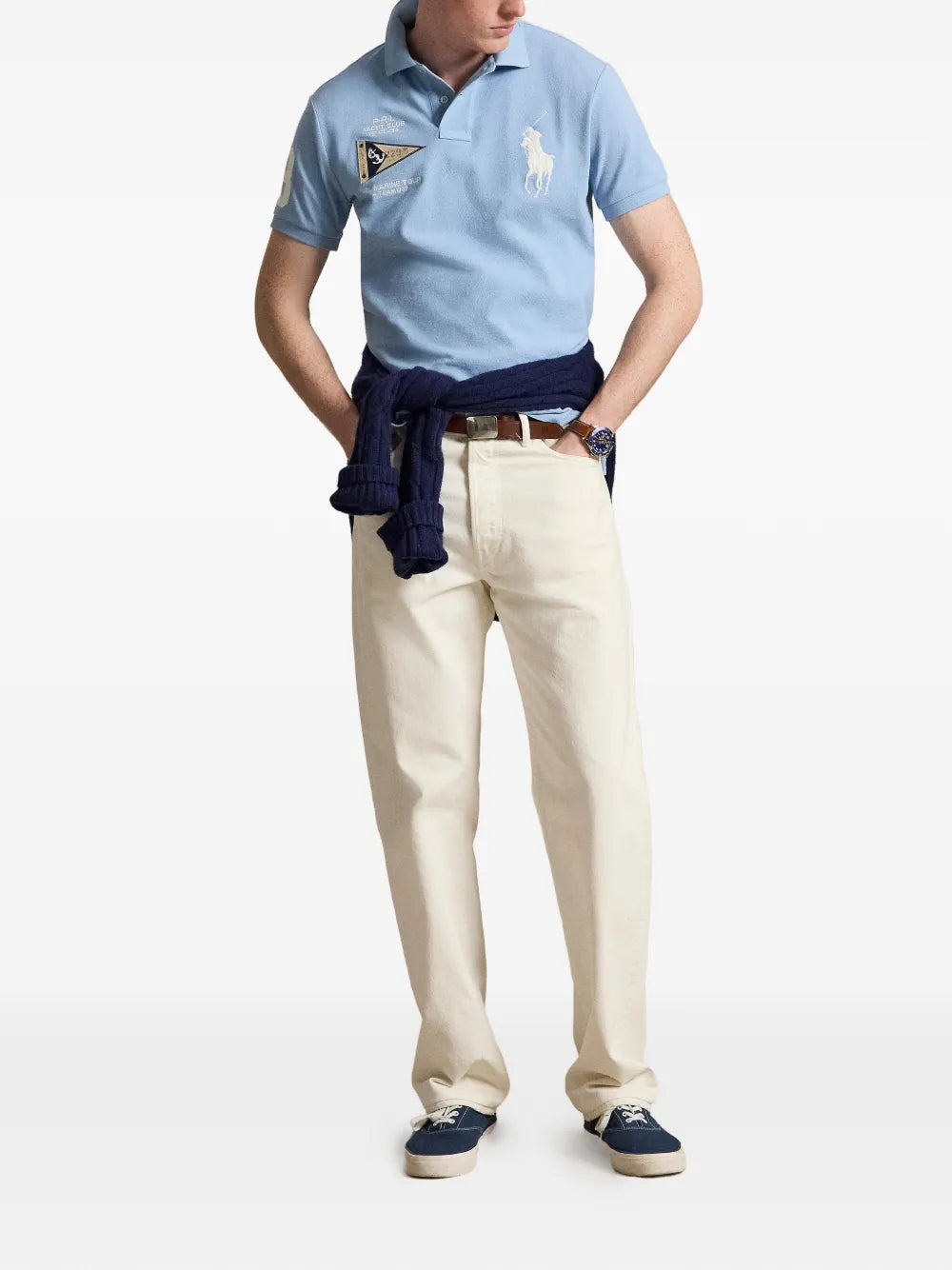 logo-embroidered polo shirt