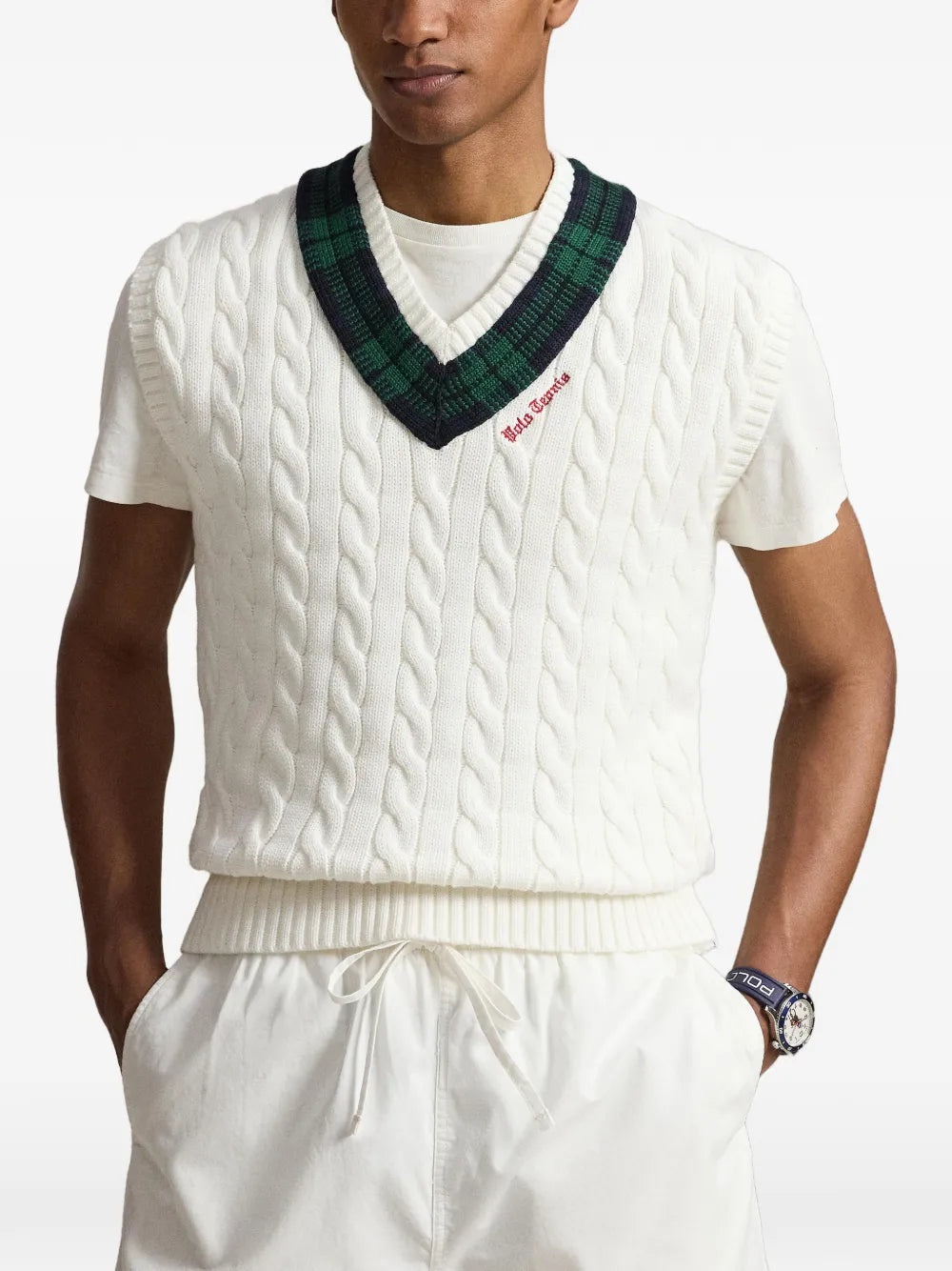 relaxed fit cricket sweater vest