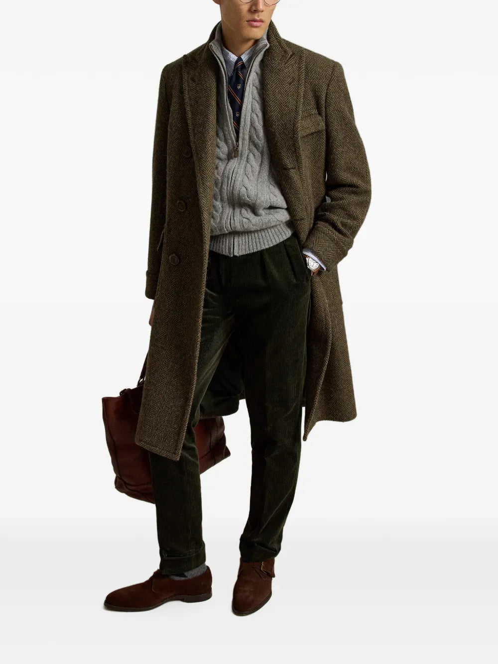 cable-knit zip-up vest