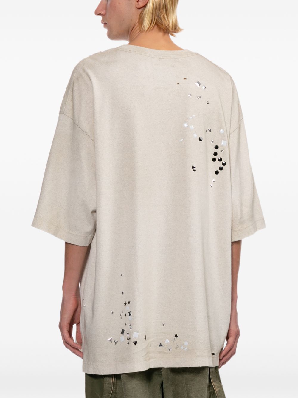 embellished-sticker T-shirt