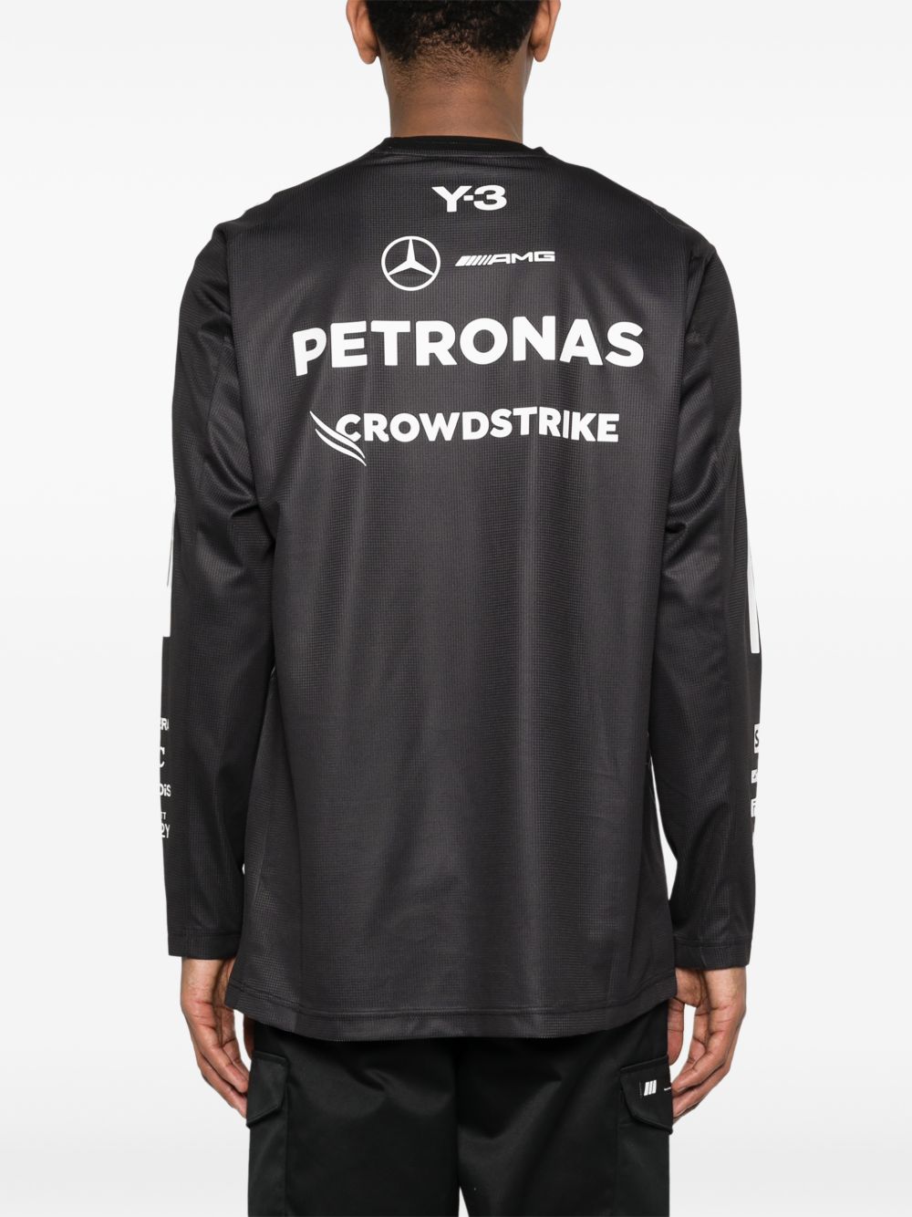 x Mercedes-AMG Petronas F1 printed striped top