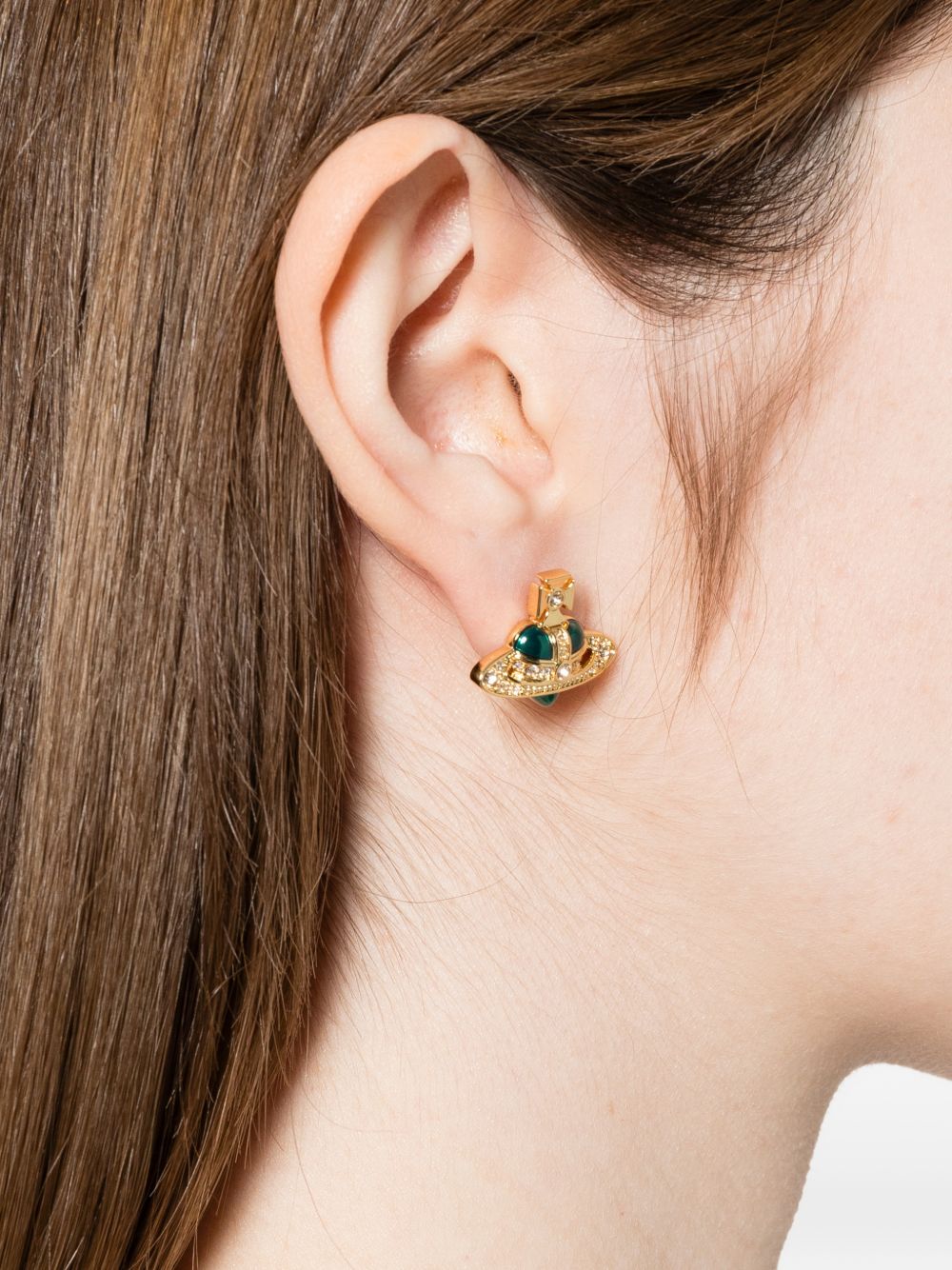 diamante heart earrings