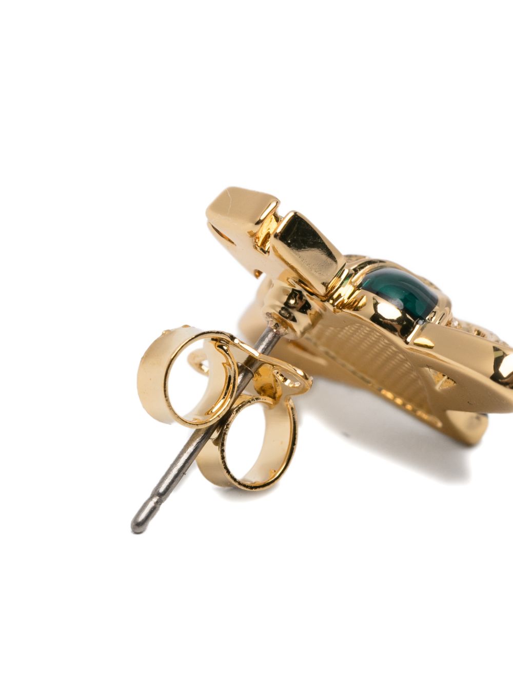 diamante heart earrings