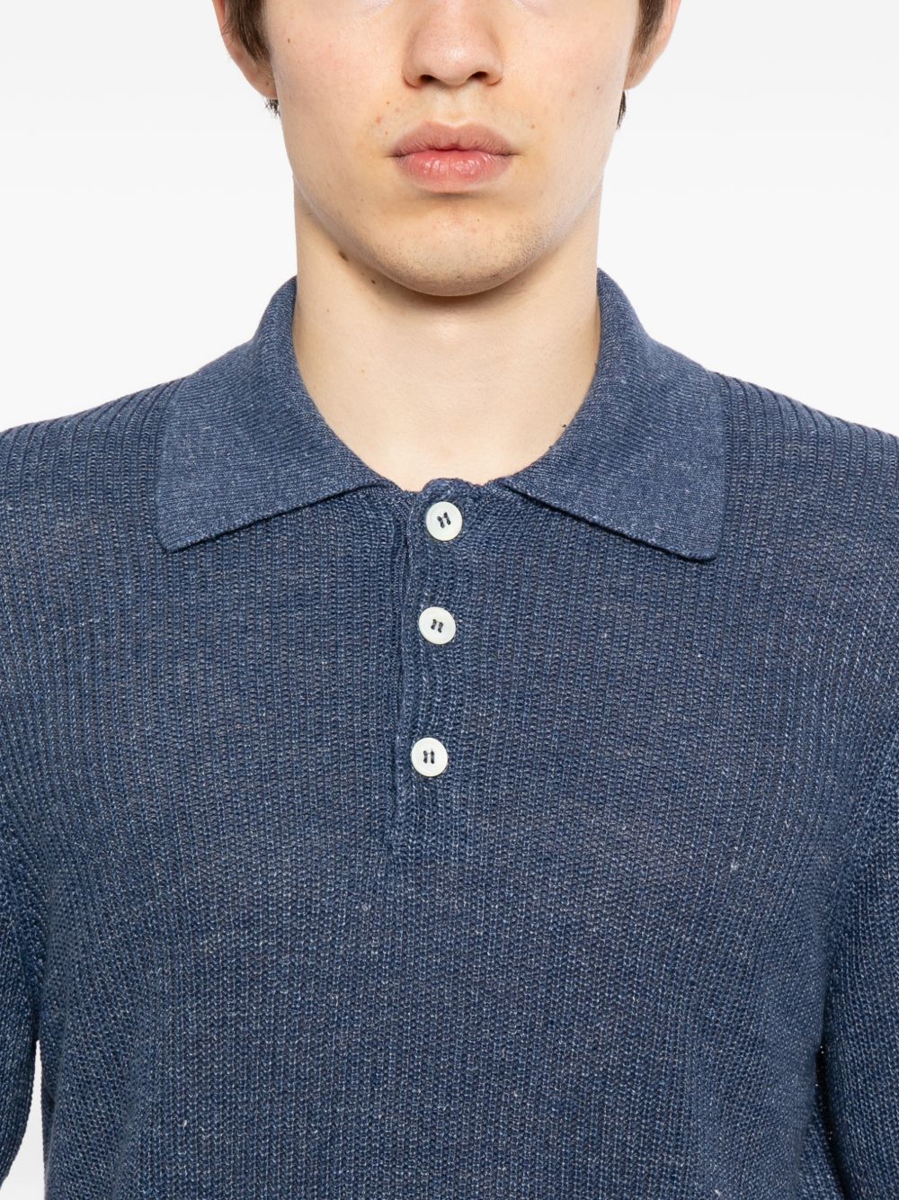knitted short sleeve polo shirt