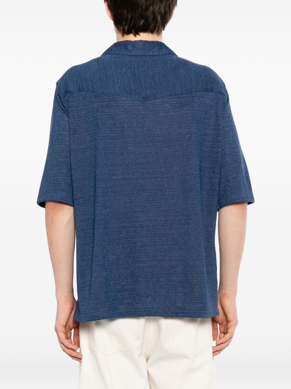 camp-collar buttoned shirt