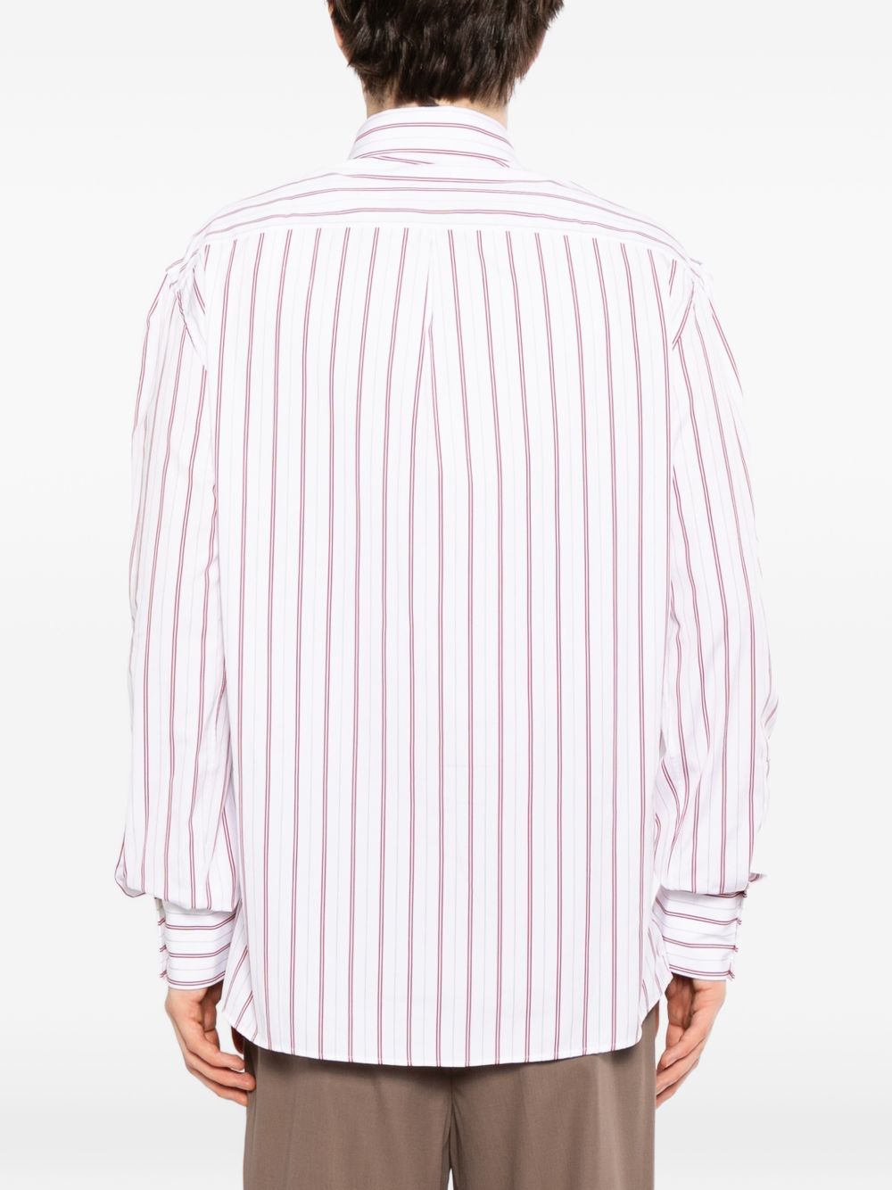 striped button-down shirt