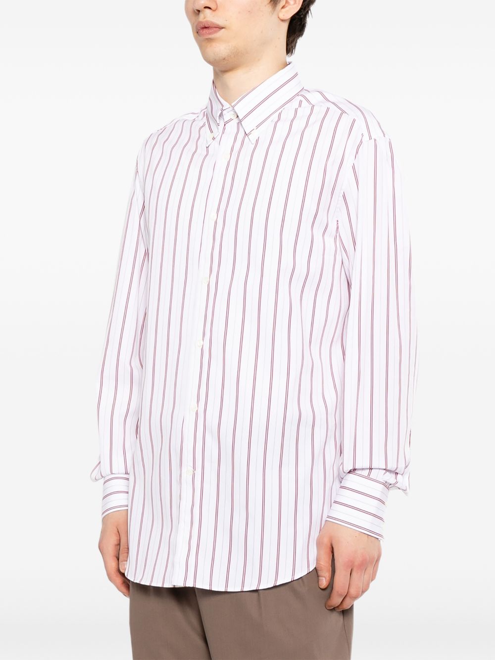 striped button-down shirt