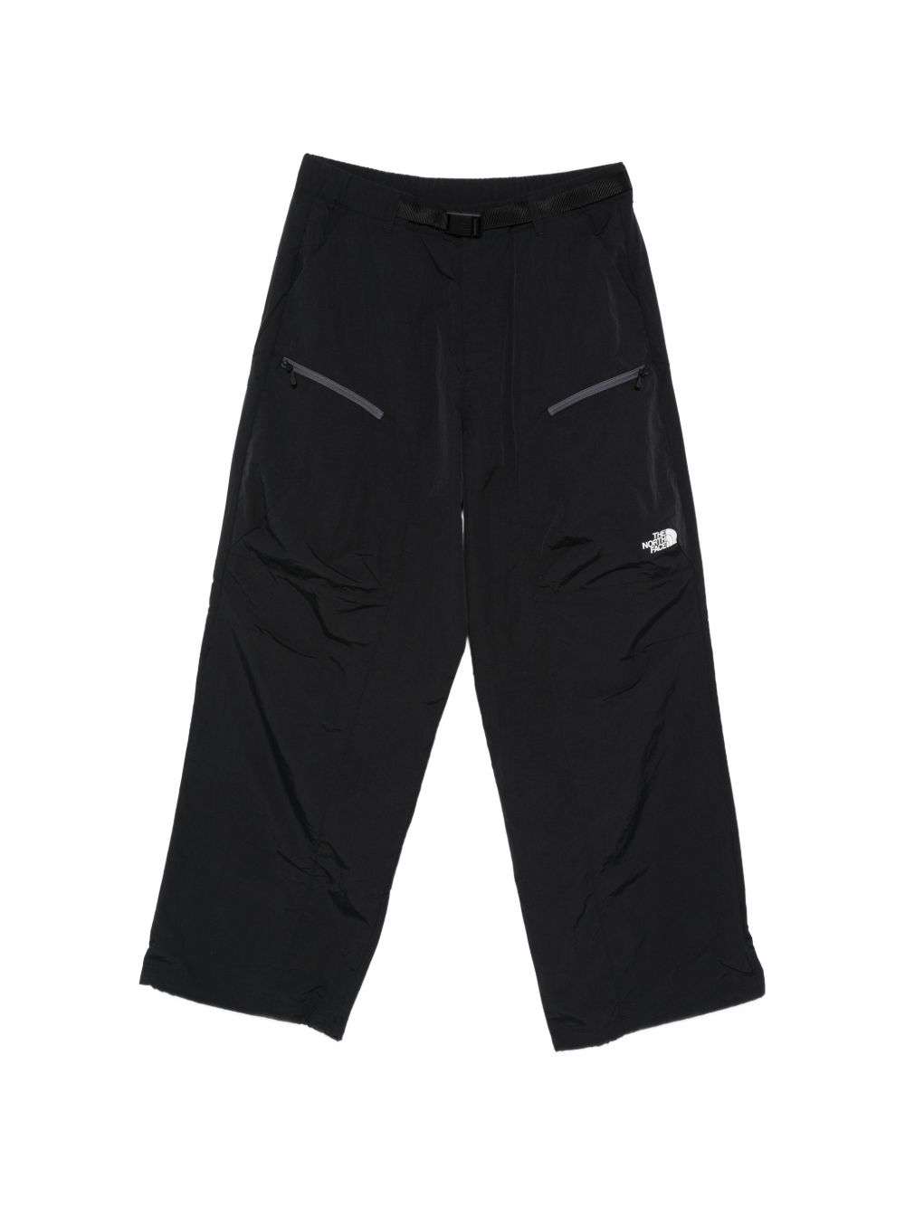 belted straight-leg trousers