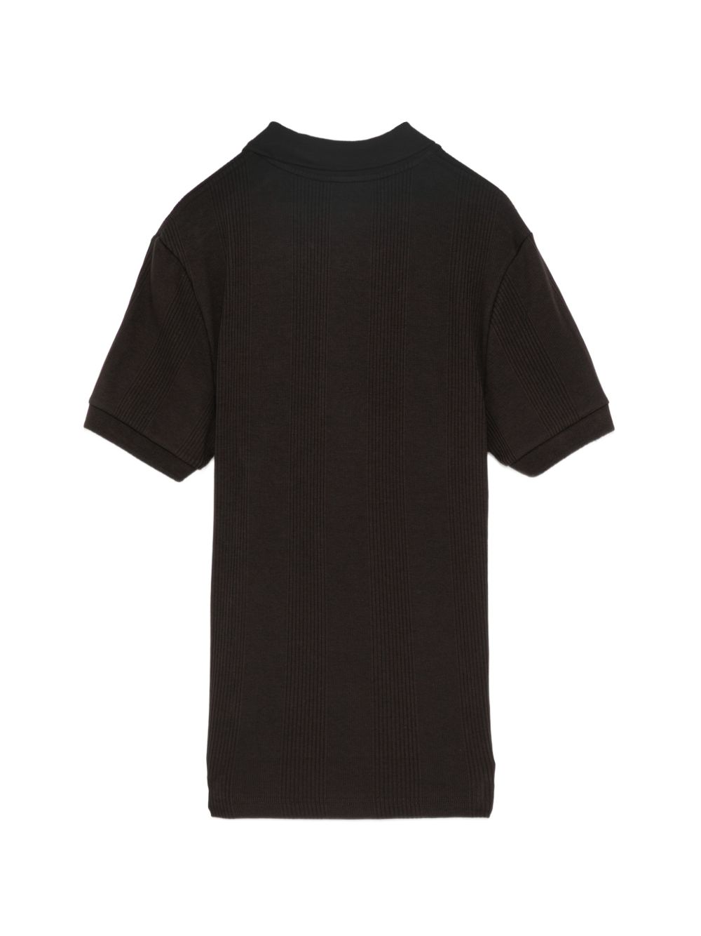 ribbed logo polo shirt