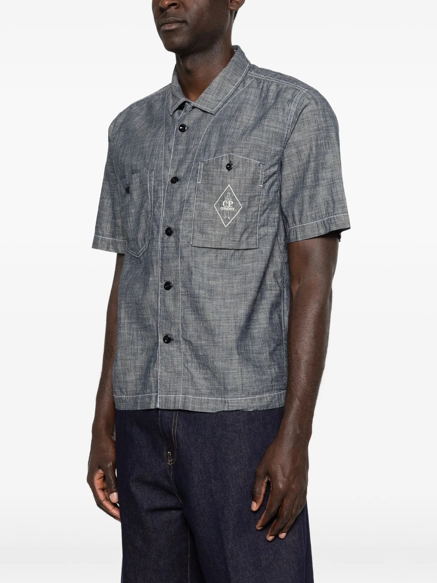Buttoned Short-Sleeve Shirt