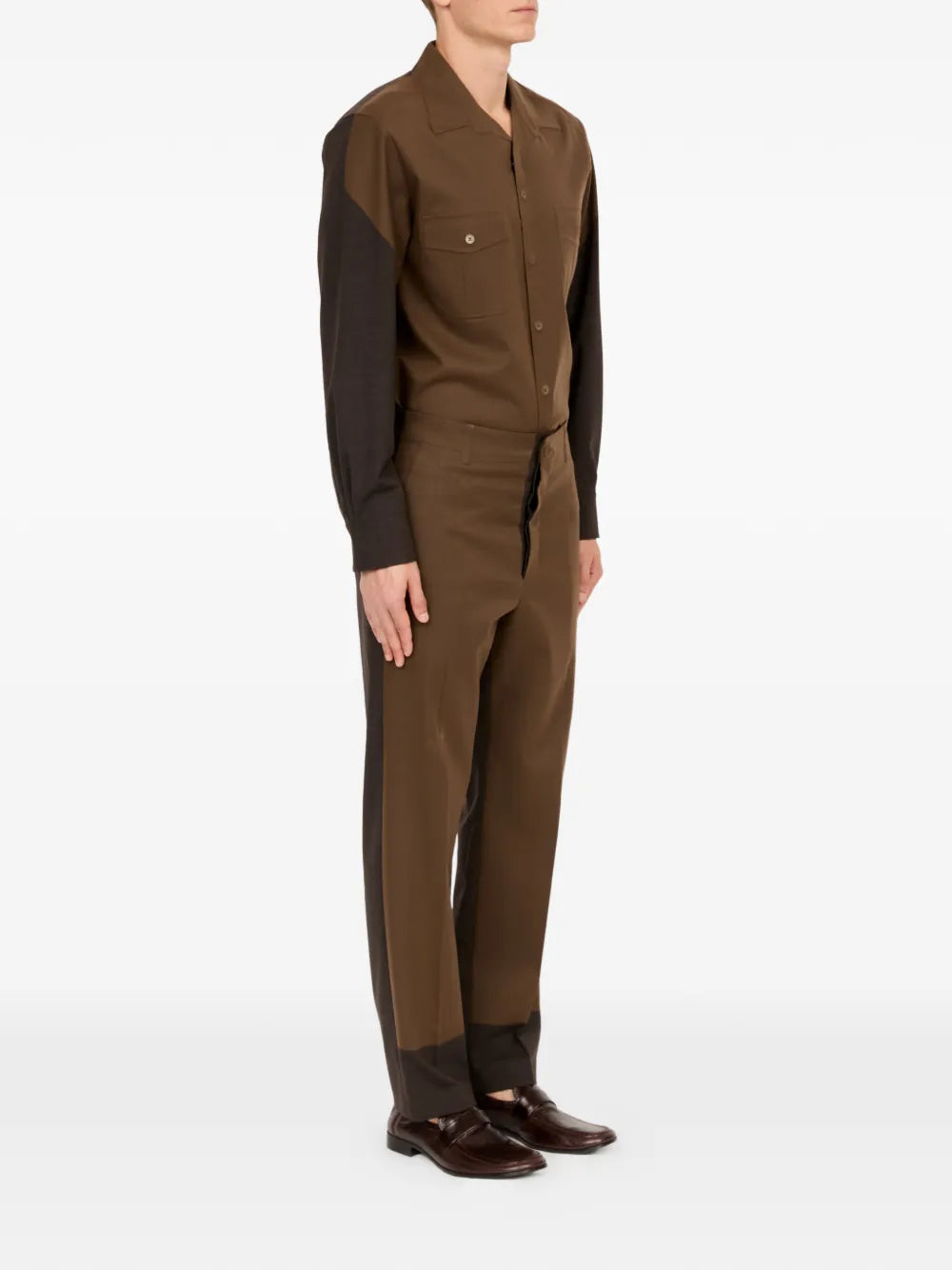 Colour-Block Tailored Trousers