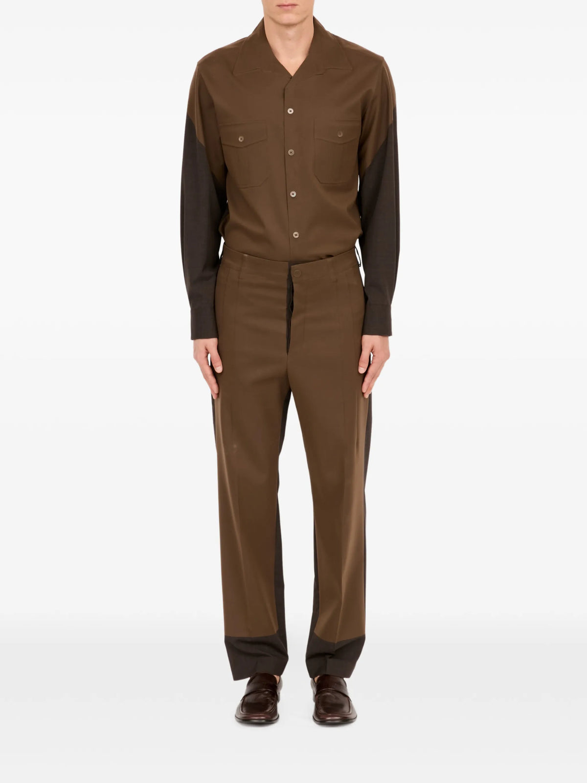 Colour-Block Tailored Trousers