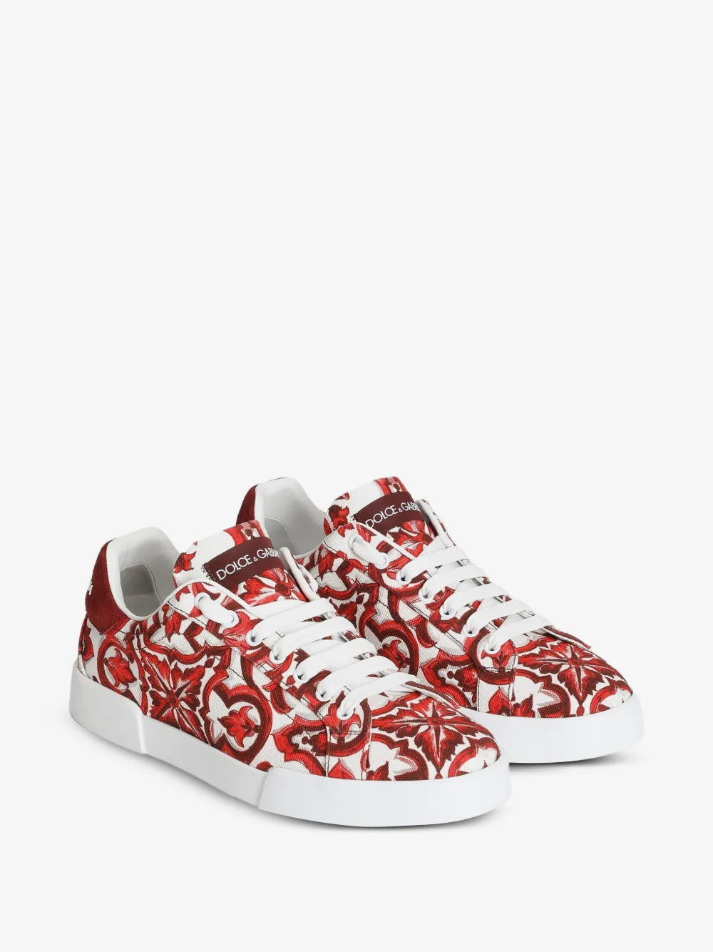 Majolica-Print Canvas Portofino Sneakers