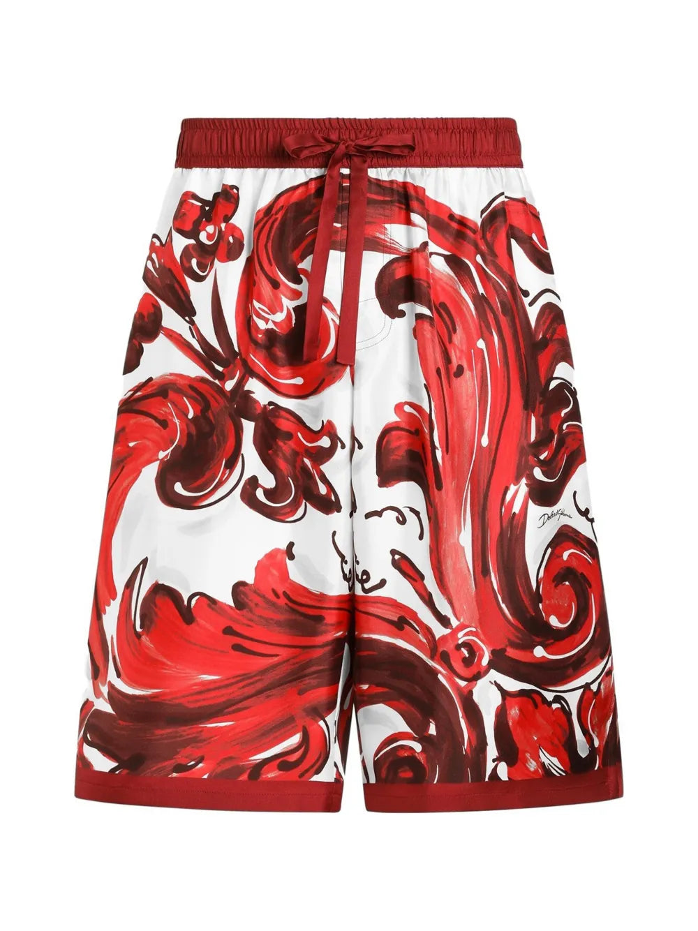  Vanity bermuda shorts in Majolica-print silk twill 