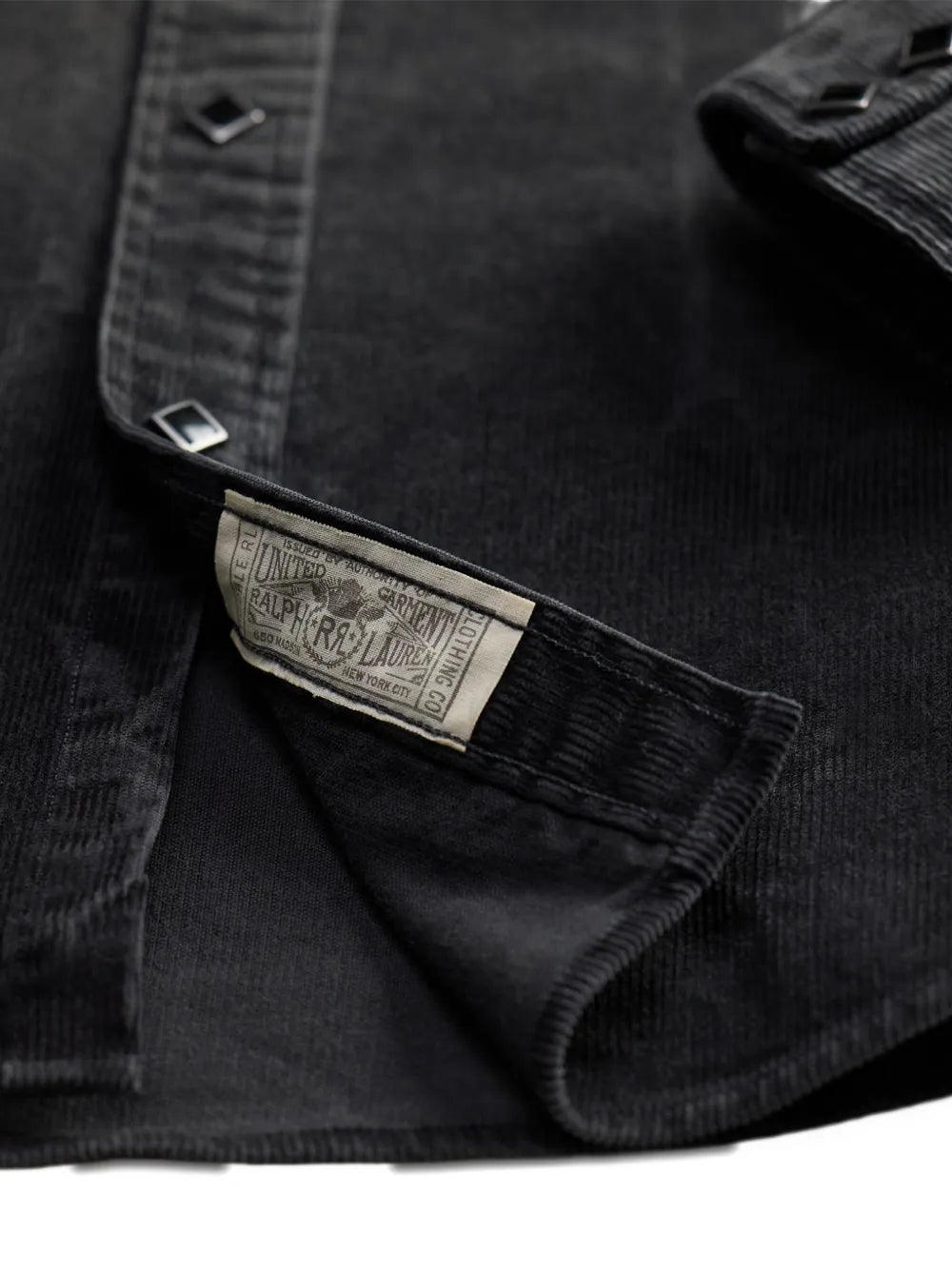 corduroy Western-style stitched yoke shirt