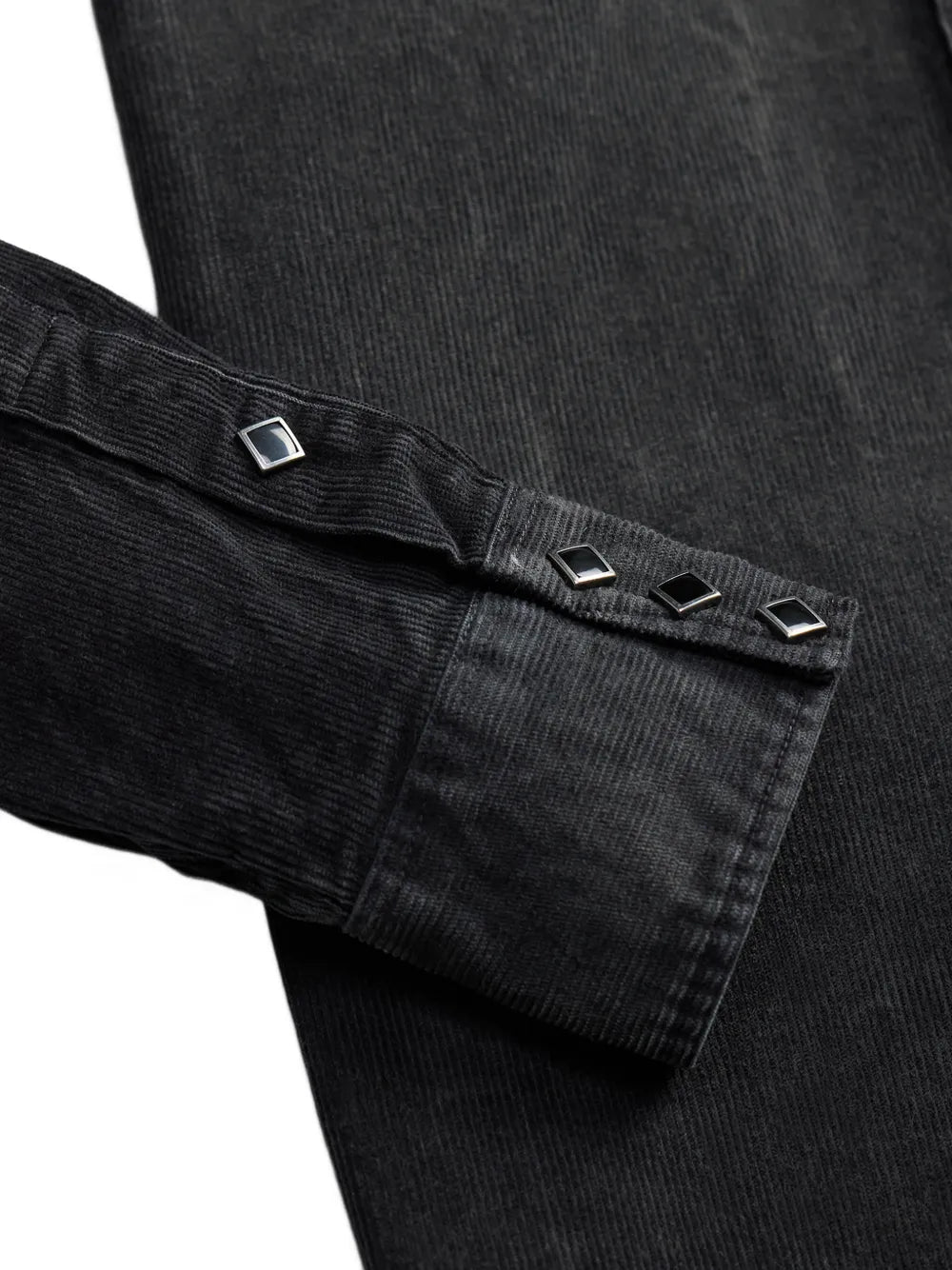 corduroy Western-style stitched yoke shirt