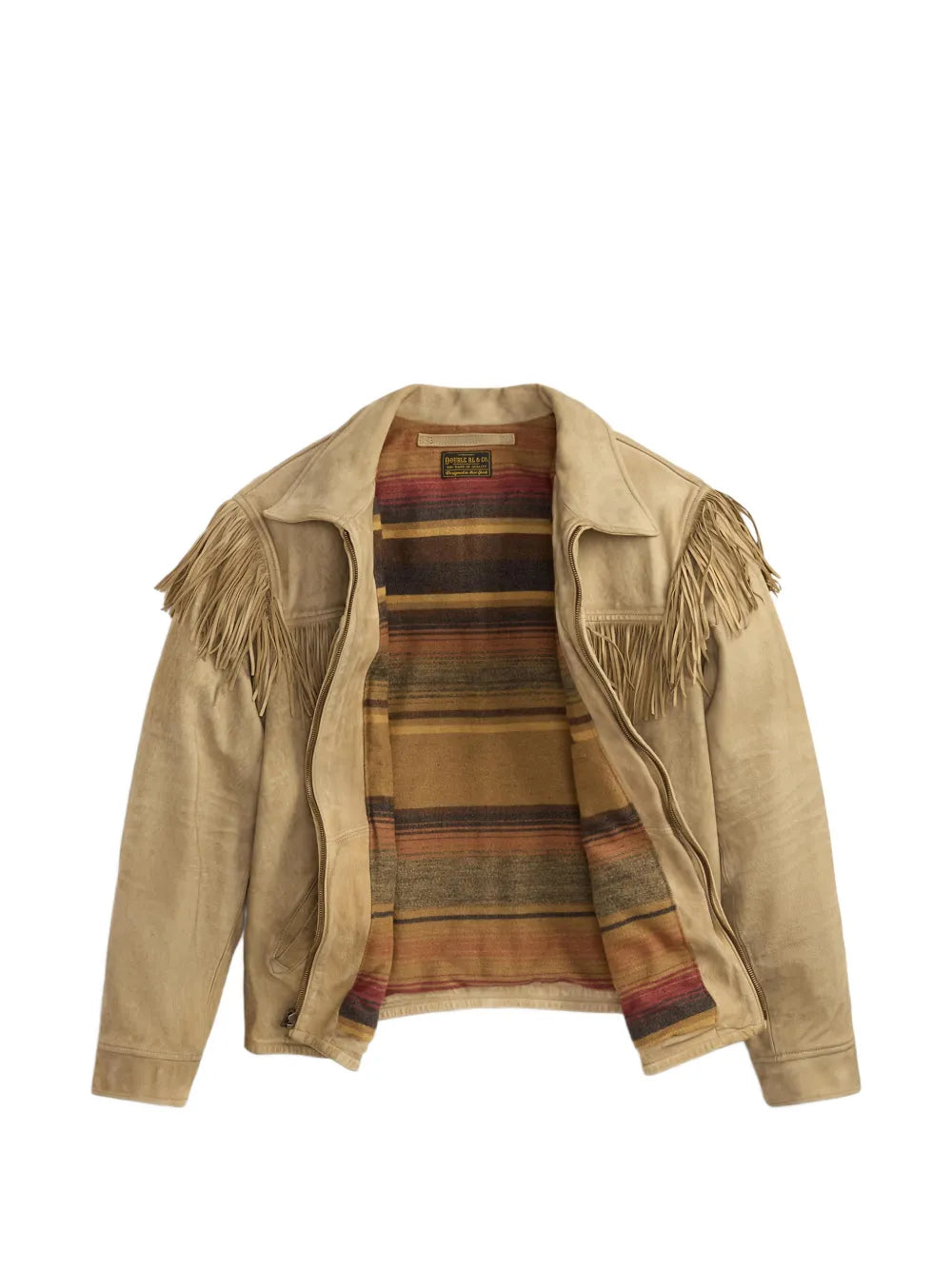 fringe-trimmed goat-suede jacket