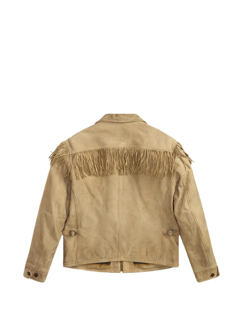 fringe-trimmed goat-suede jacket