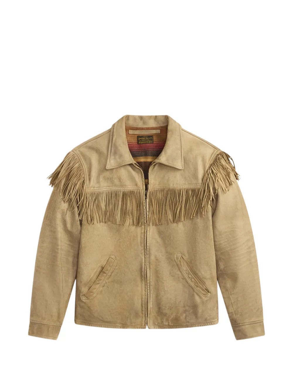 fringe-trimmed goat-suede jacket