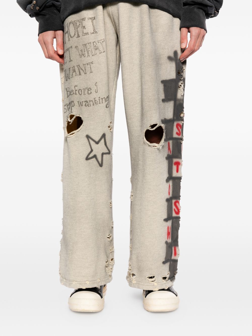 embellished printed trousers
