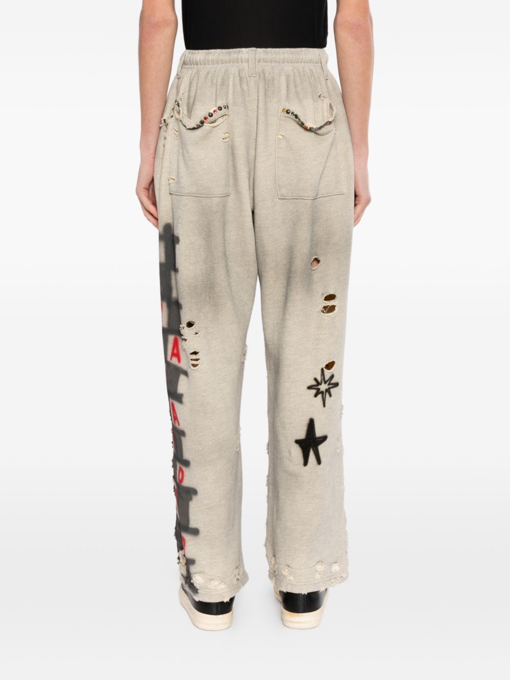 embellished printed trousers