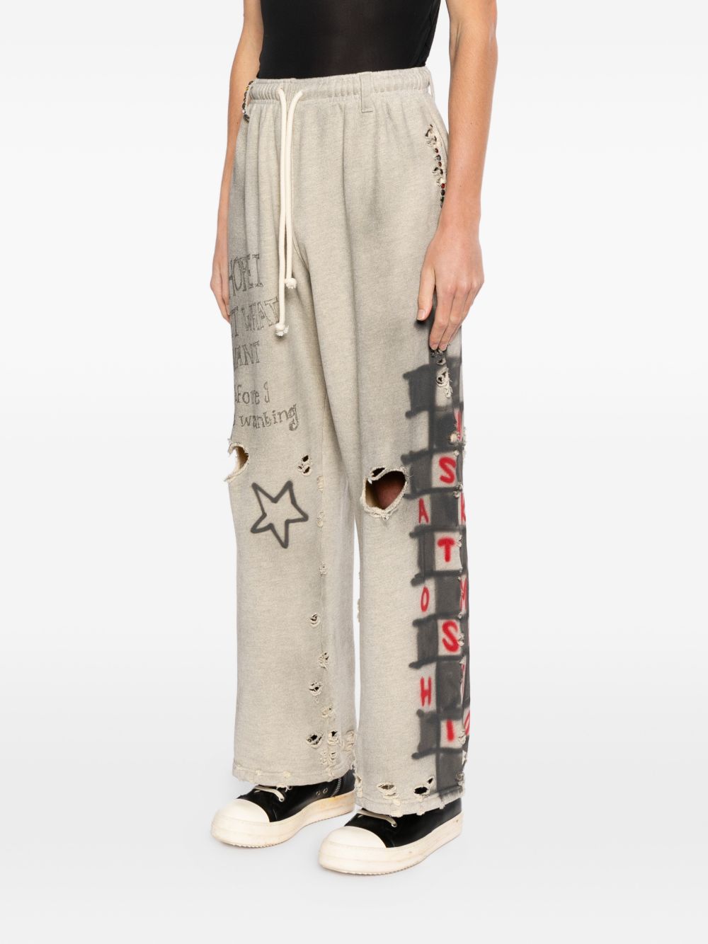 embellished printed trousers