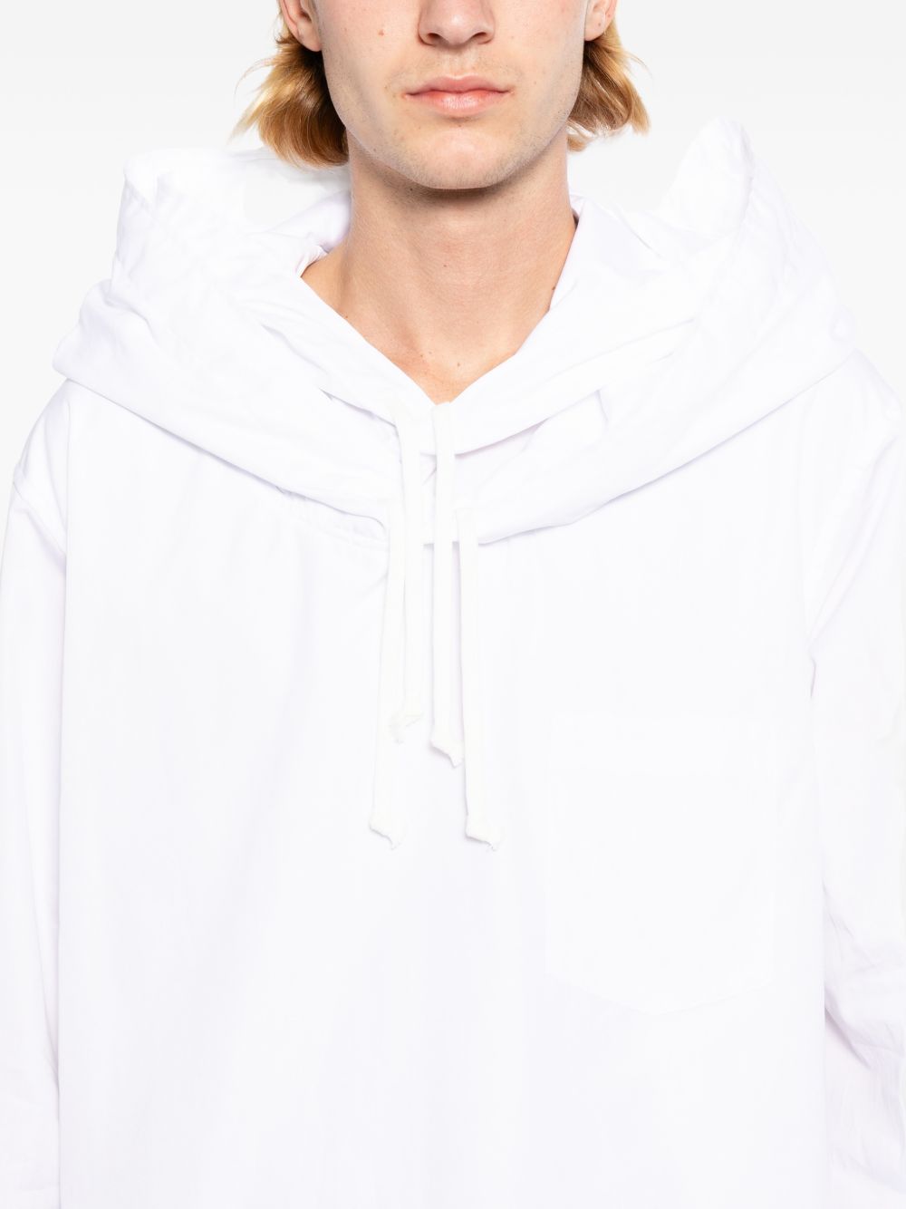 hooded shirt