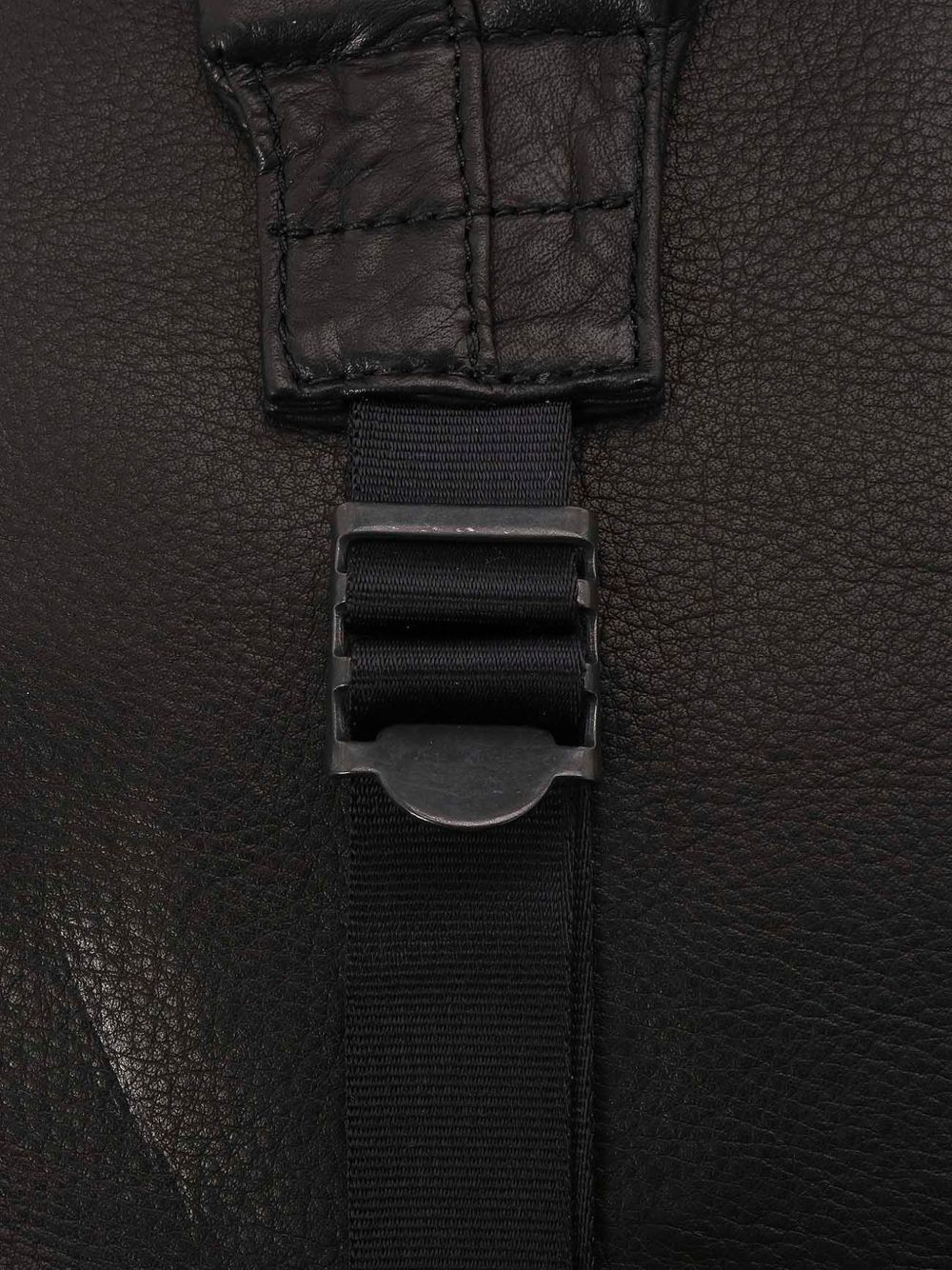 zip leather backpack