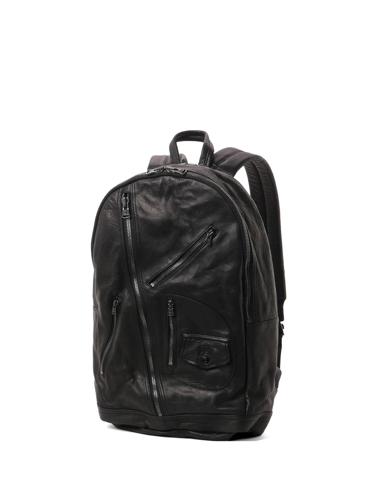 Zip Leather Backpack
