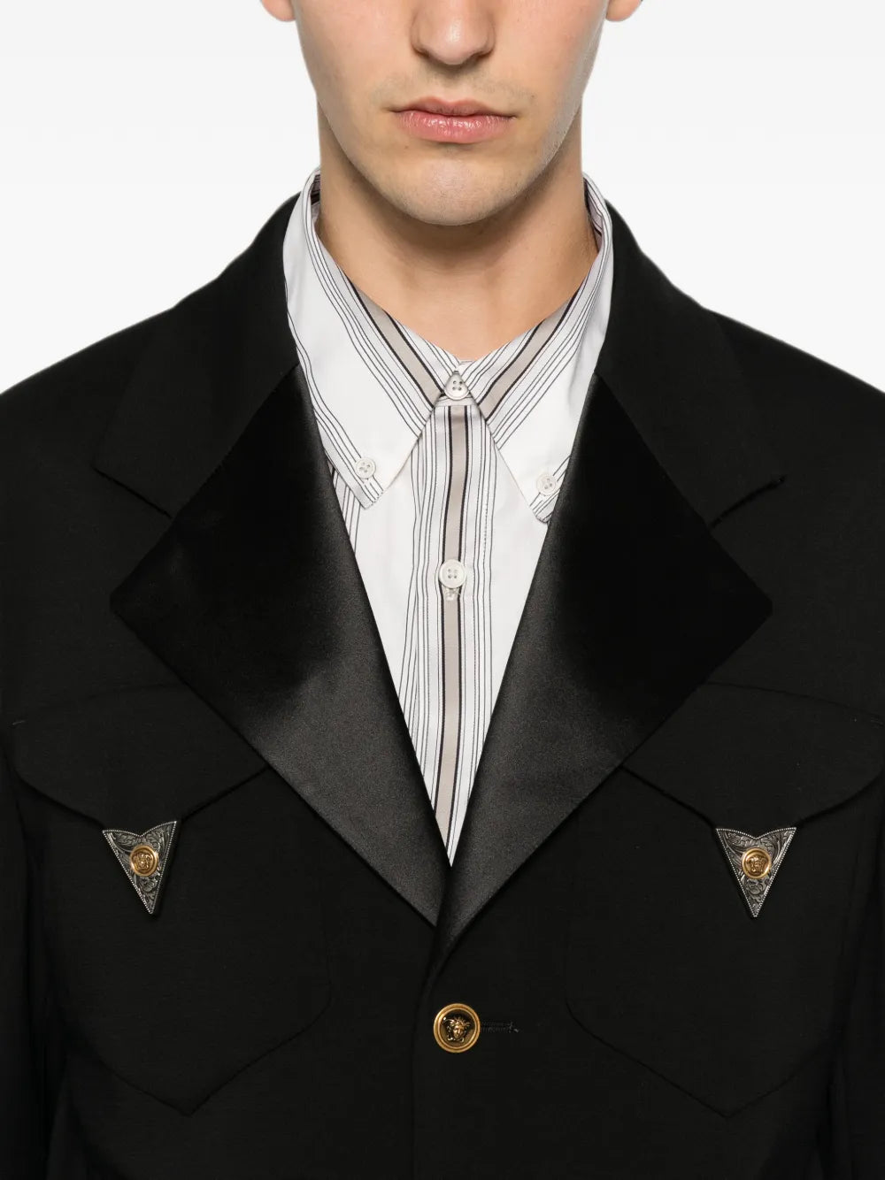 stretch wool blazer