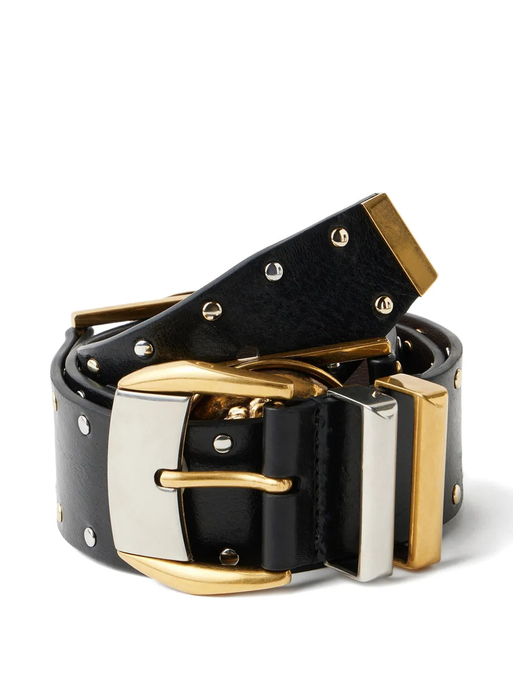 studded leather belt 4 cm