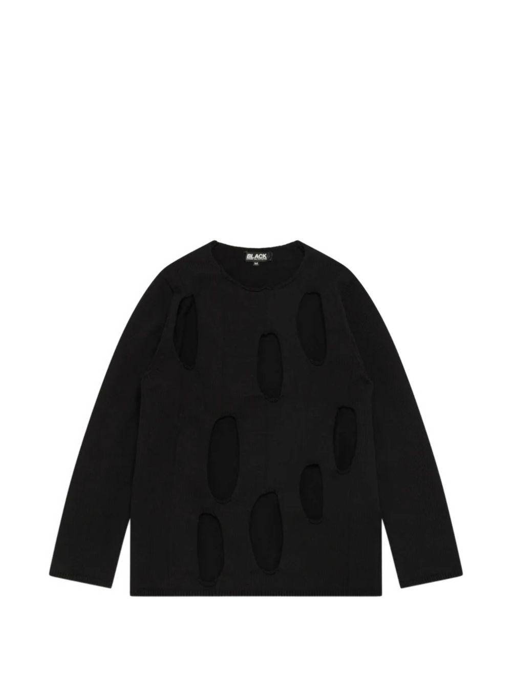 cutout crew-neck knitwear