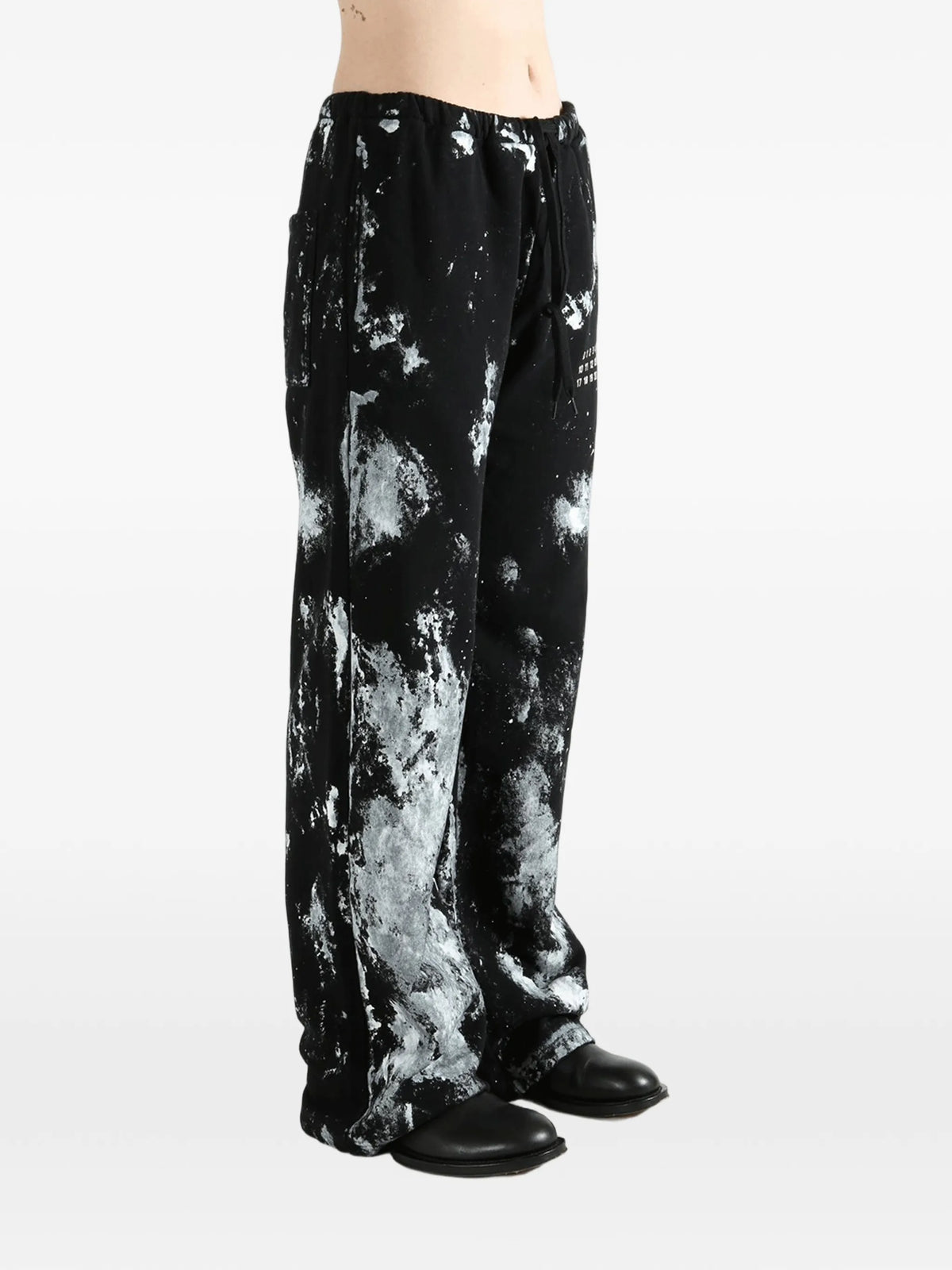 Paint-Splatter Logo-Print Track Pants