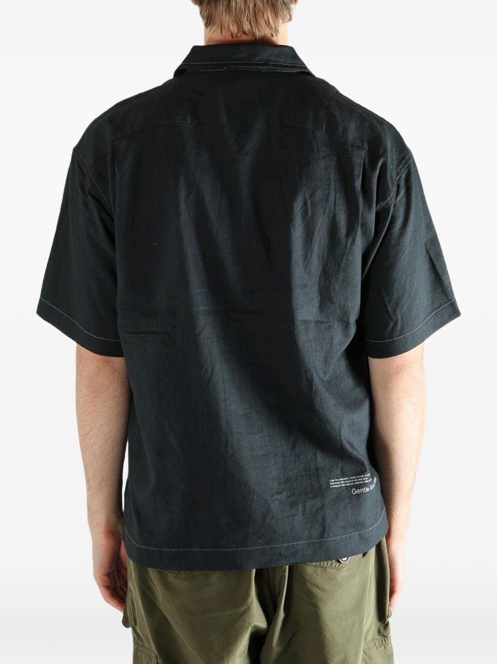 embroidered short-sleeve shirt