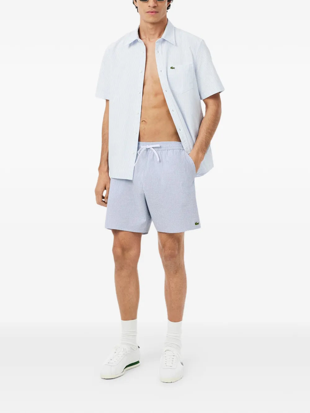 Striped Drawstring Swim Shorts