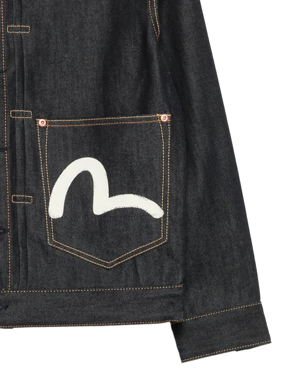 Seagull-motif denim jacket