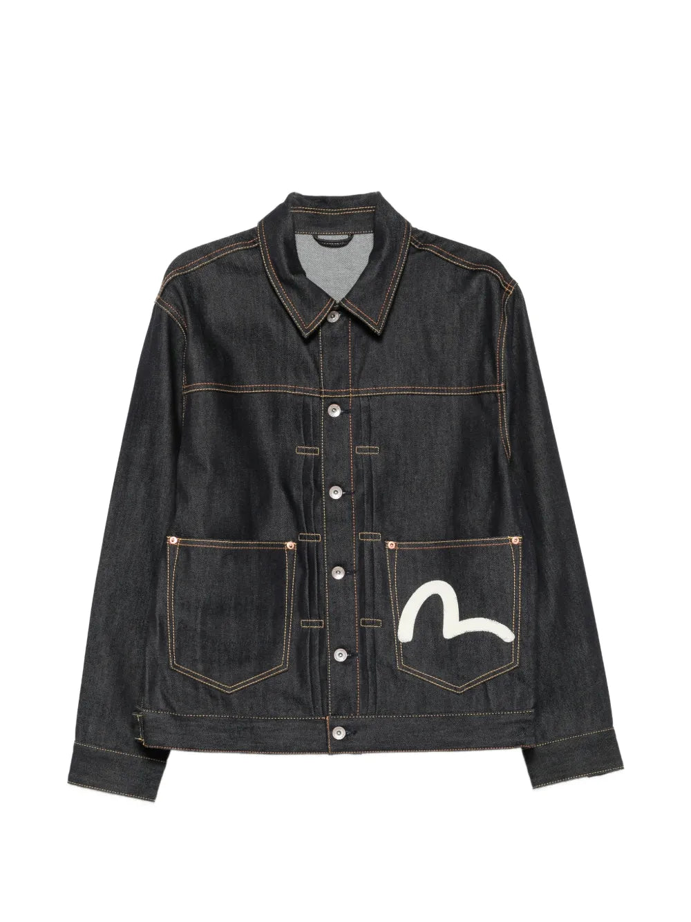 Seagull-motif denim jacket