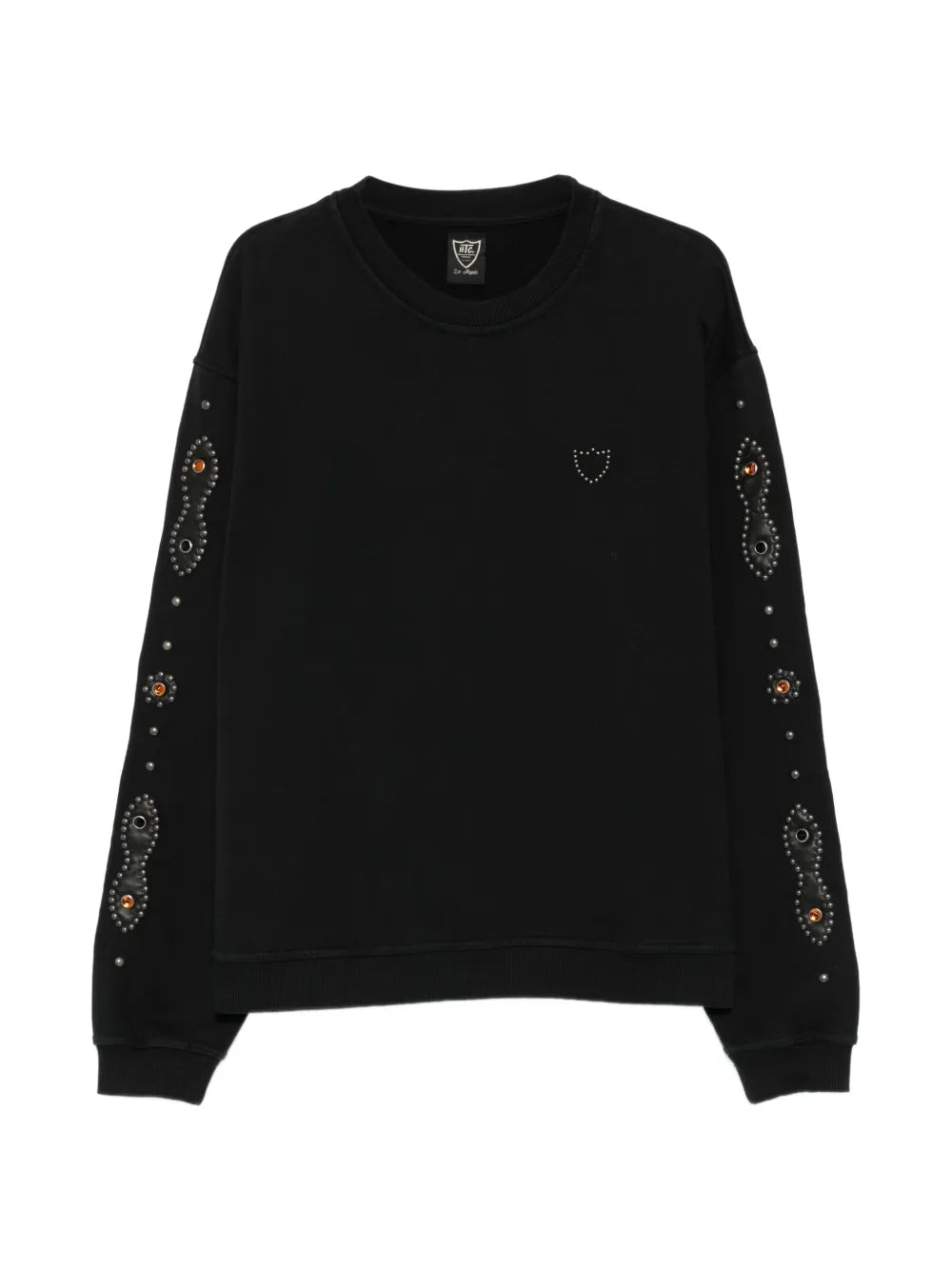 Moustache stud-embellished sweatshirt