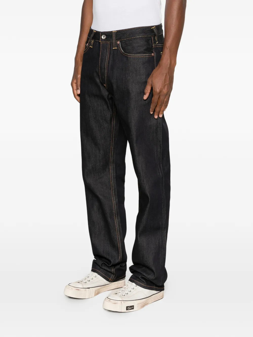 Seagull contrast-stitch jeans