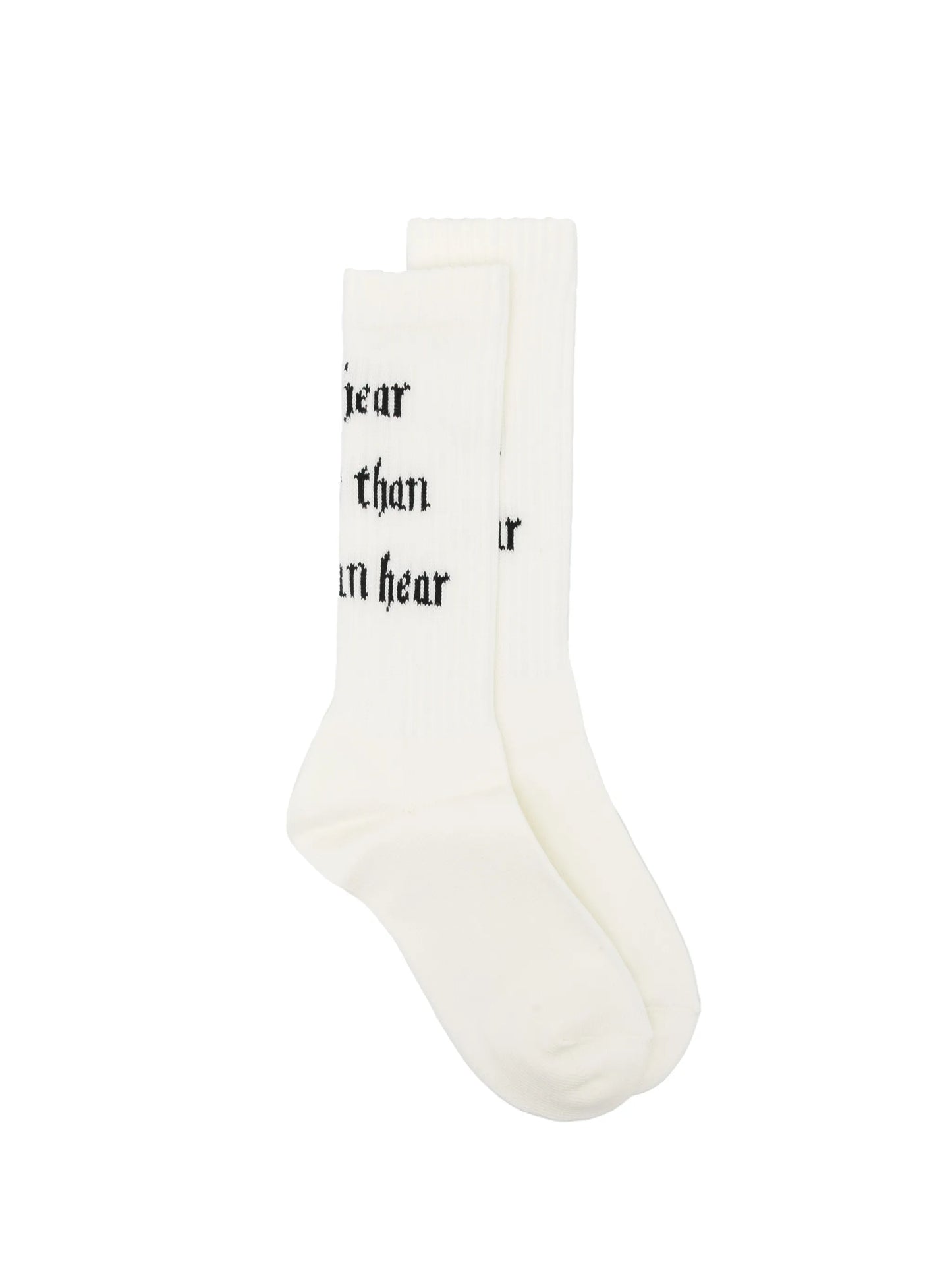 Slogan-Print Socks